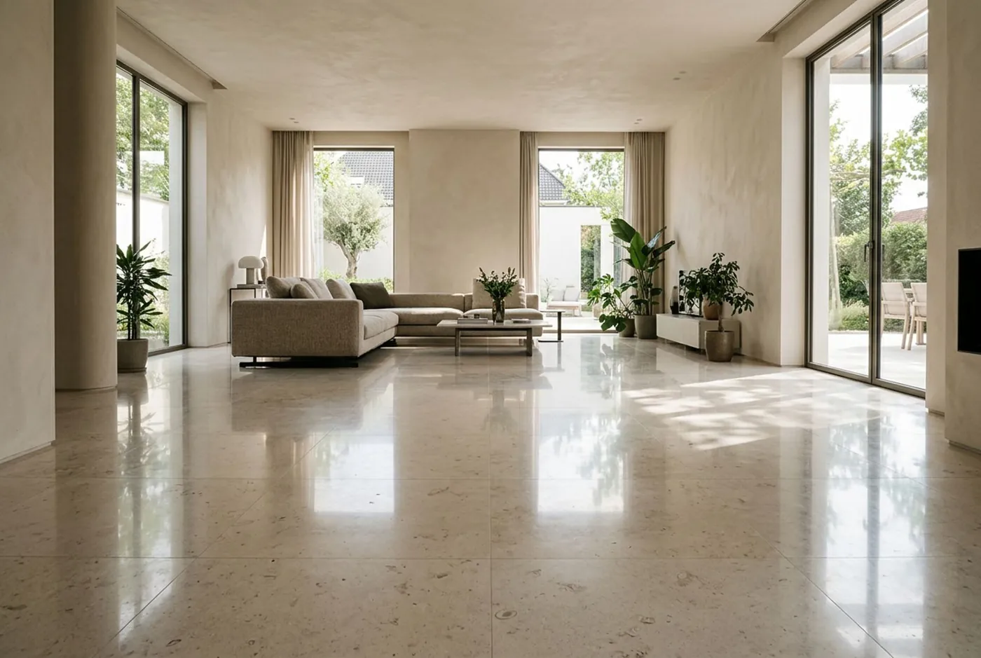 Proyecto con mármol Blanco Arena (foto 1)