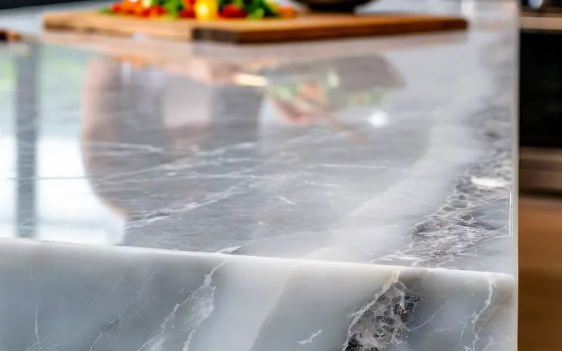 Proyecto con mármol Blanco Cristal (foto 9)